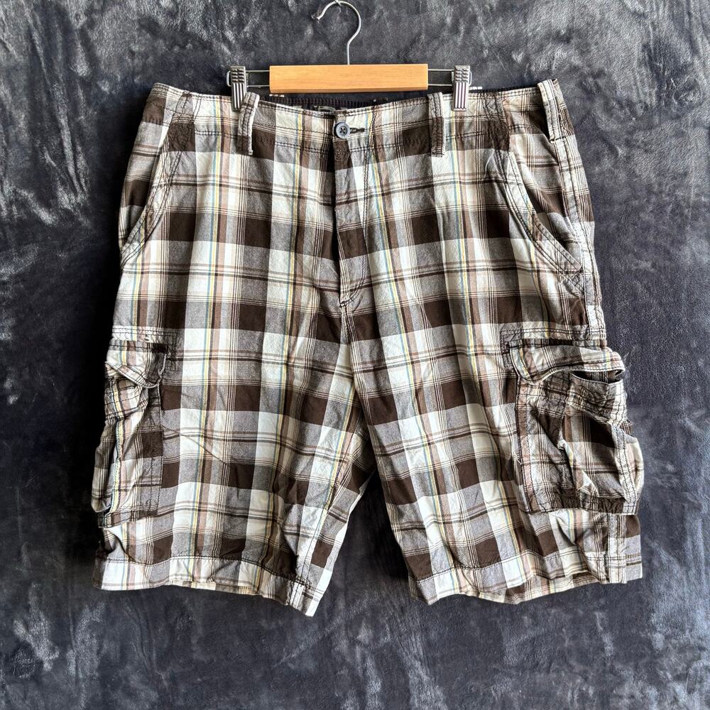 Arizona Jean Co Plaid Cargo Shorts